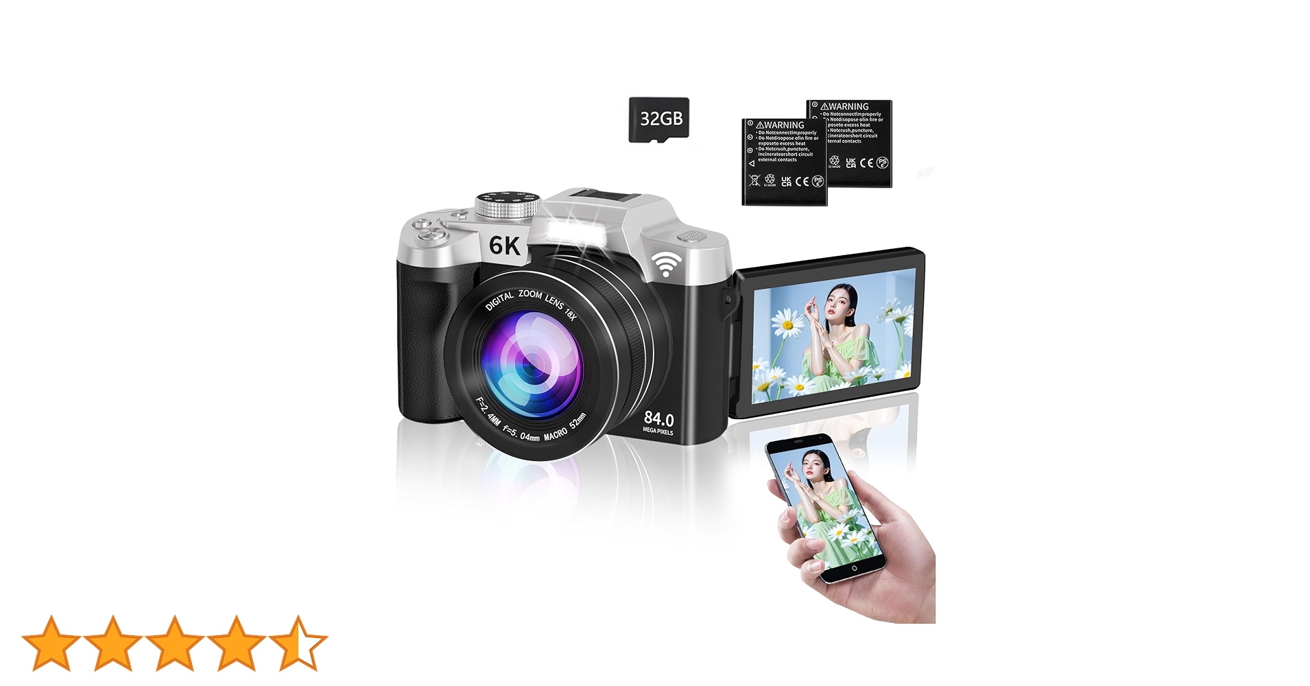 Amazon | 【2025年最強6K録画】 デジタルカメラ 8400万画素デジカメ